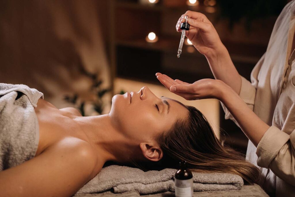 Essential oils in massage